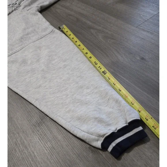 Vintage Disney Store Donald Duck Gray Quarter Button Hoodie Large/XL - Picture 13 of 13